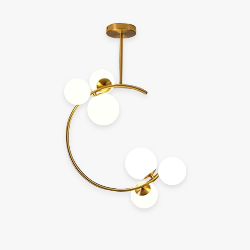 Valentina Modern Glass Globe Pendant Light, Metal & Glass, 3 Style - Neutral Decor