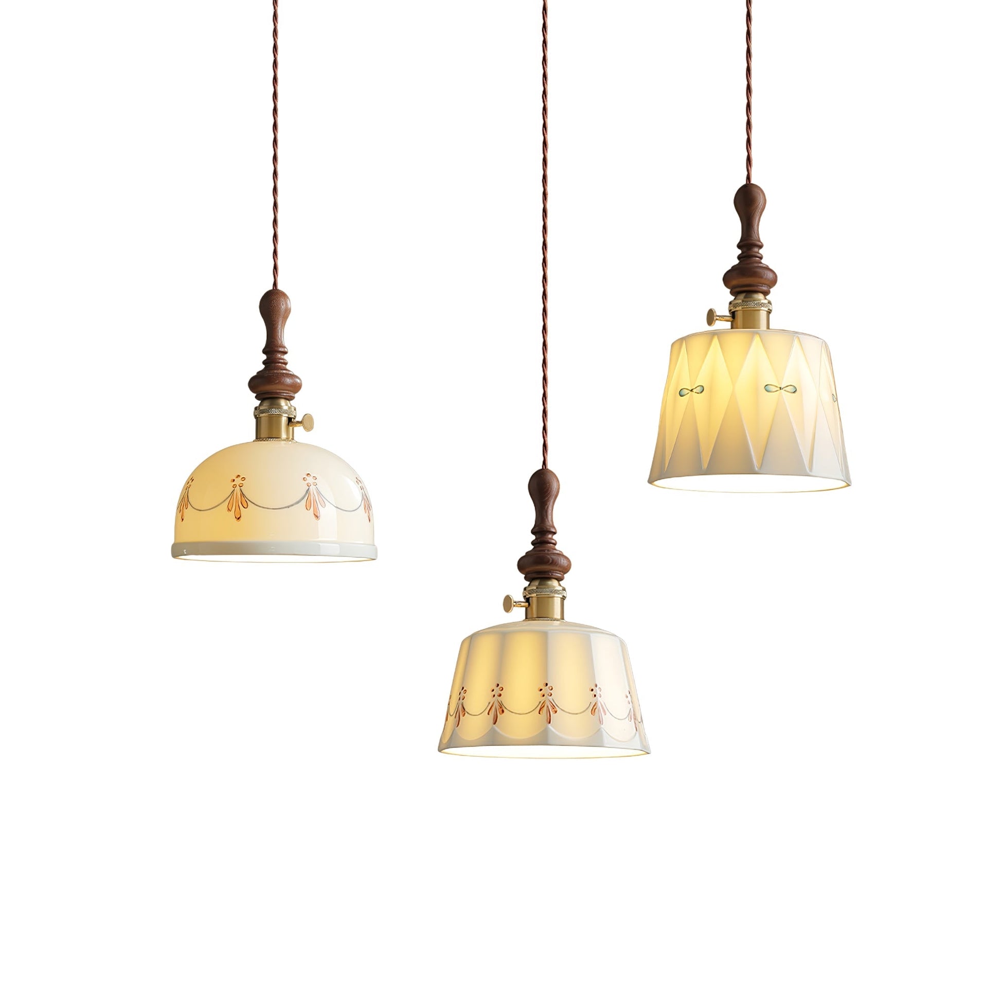 Ceraeyre Vintage Ceramic Pendant Light-Neutral Decor