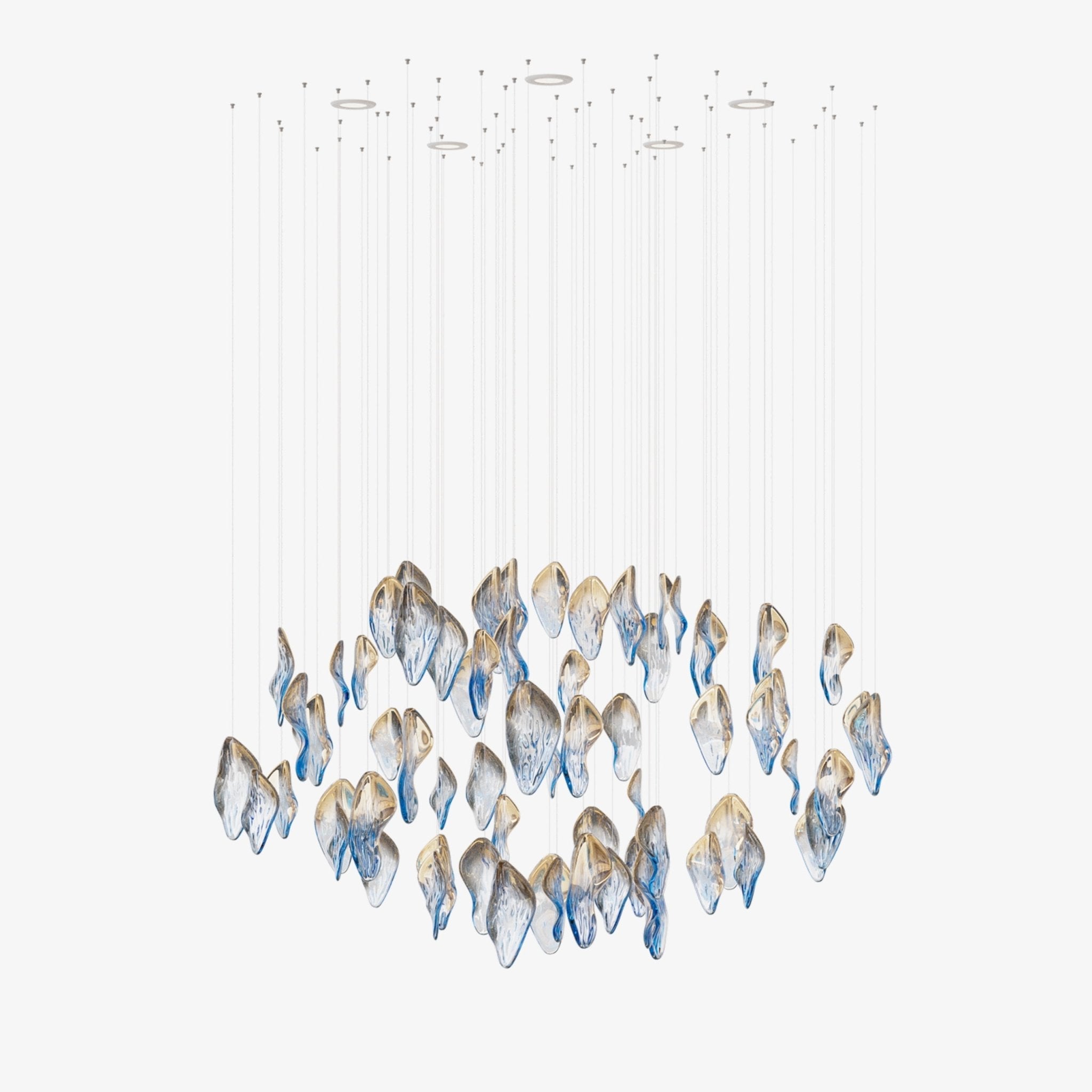 Ocean Drift Blown Glass Customize Chandelier-Neutral Decor
