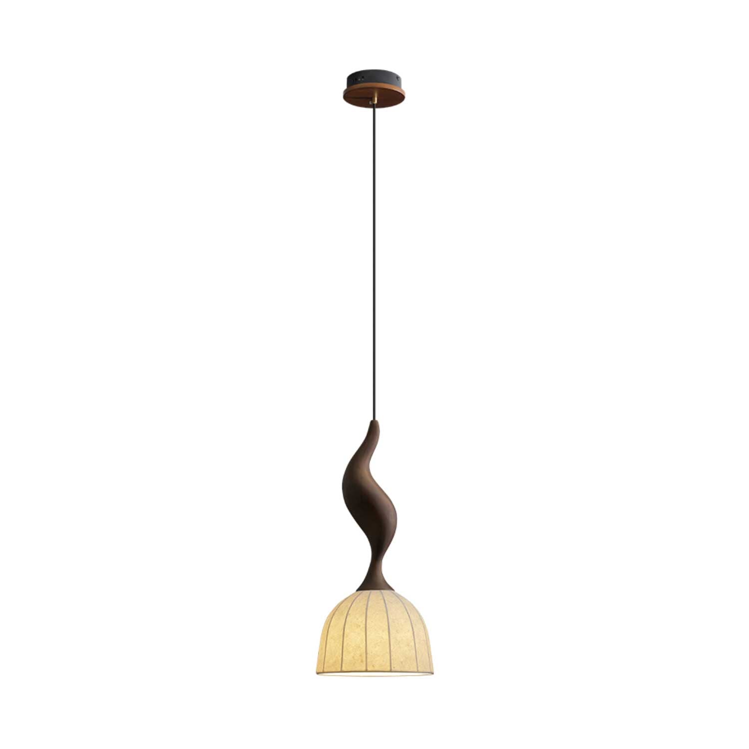 Colire Creativity Twisted Wood Pendant Light-Neutral Decor