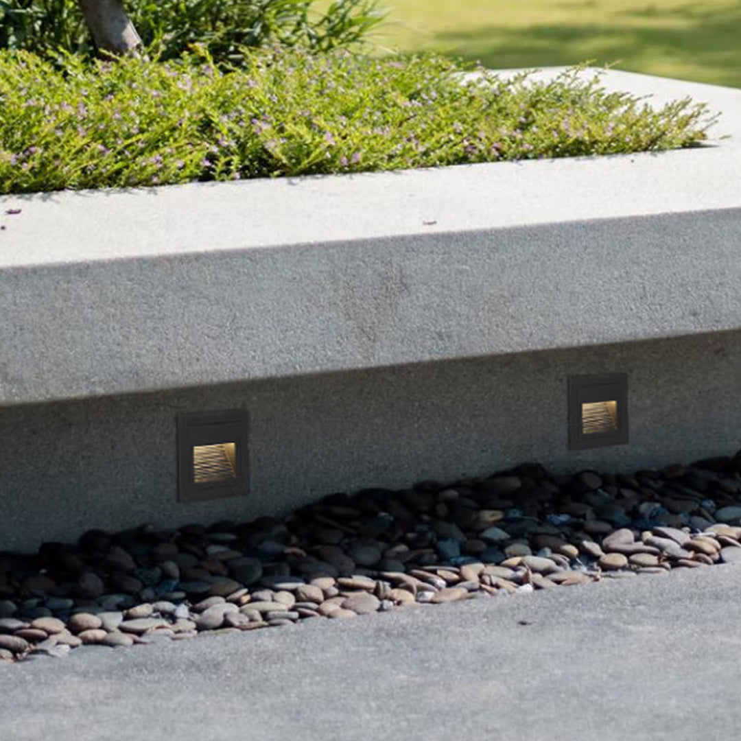 Lester Geometric LED Minimalist Outdoor Step Lights