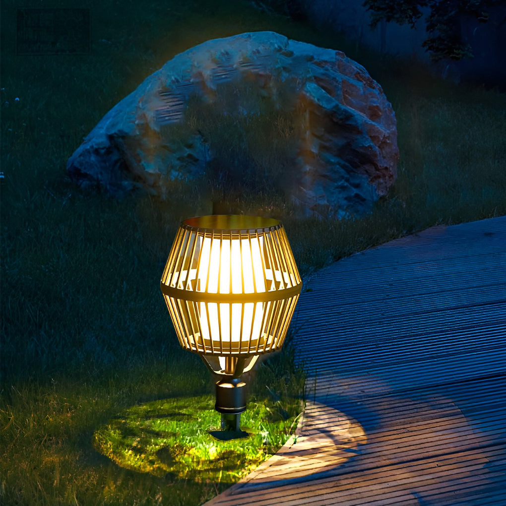 Deirdre Modern Solar Caged Outdoor Lanterns