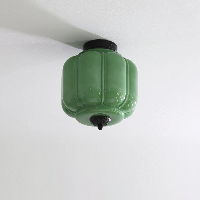 Selviro Ceiling Lamp Green Glass Brass Classic-Neutral Decor