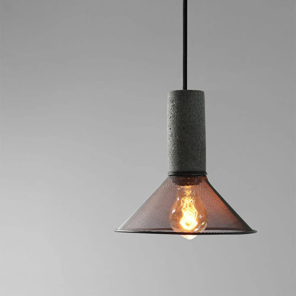 Vireth Pendant Light Industrial Cylindrical Cement/-Neutral Decor