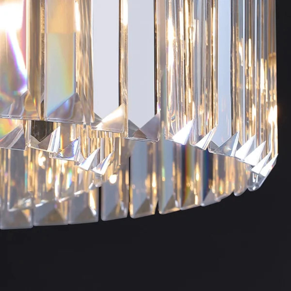 Kristy Modern Tiered Crystal LED Chandelier in Brass Living Room - Neutral Decor