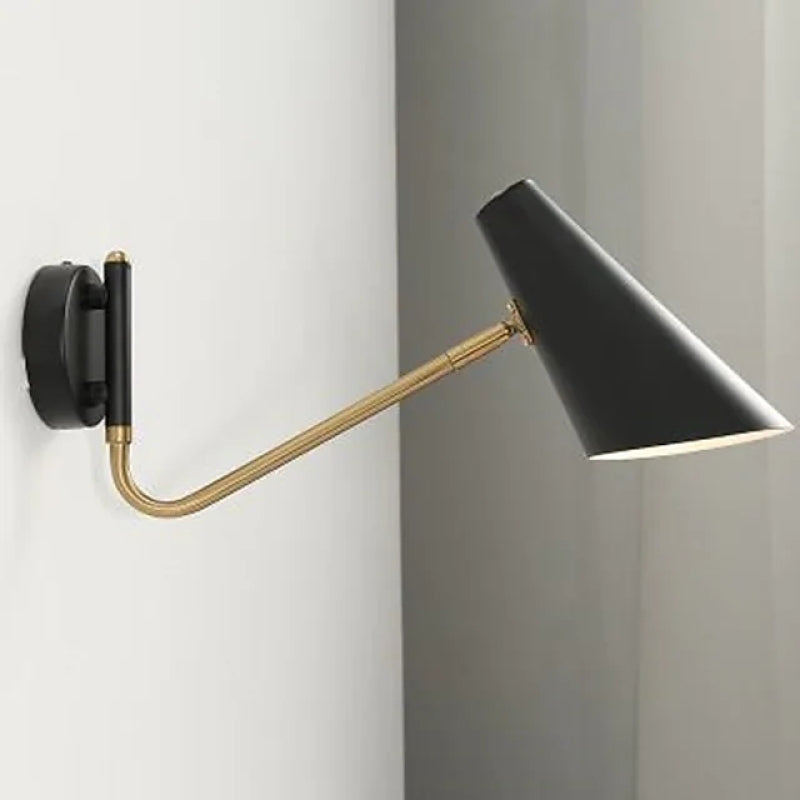 Epoch Rotatable Wall Lamp, Black & White & Gold, Bedroom - Neutral Decor