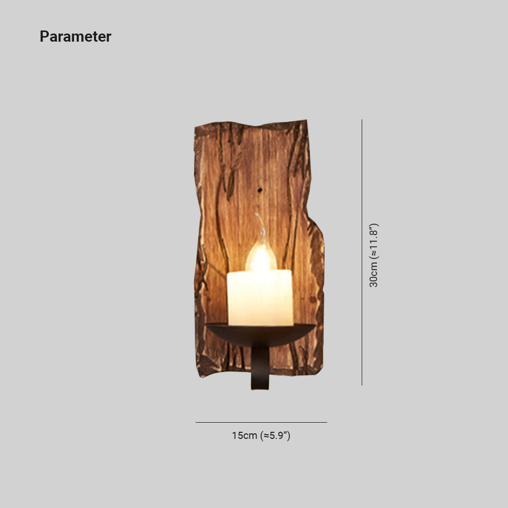 Epoch Wall Lamp Rectangular Vintage, Wood/Metal, Bedroom - Neutral Decor