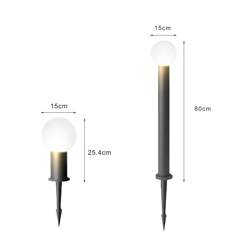 Miclle Elegant Round Ball LED Steel Outdoor Pathway Light