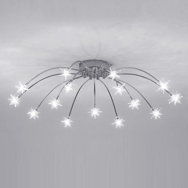 Arisha Art Deco Starry Flush Mount Ceiling Light - Neutral Decor