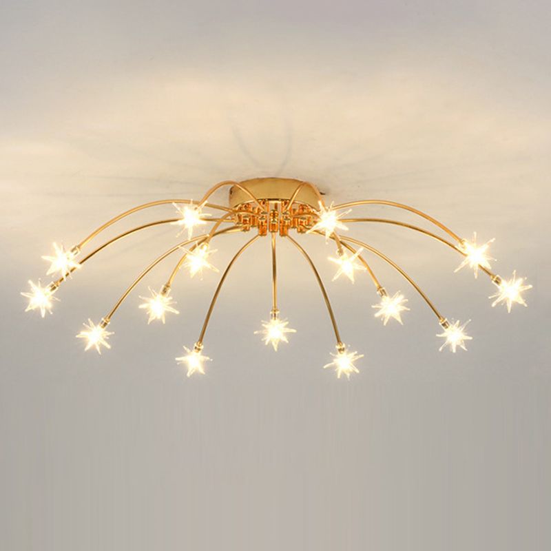 Arisha Art Deco Starry Flush Mount Ceiling Light - Neutral Decor