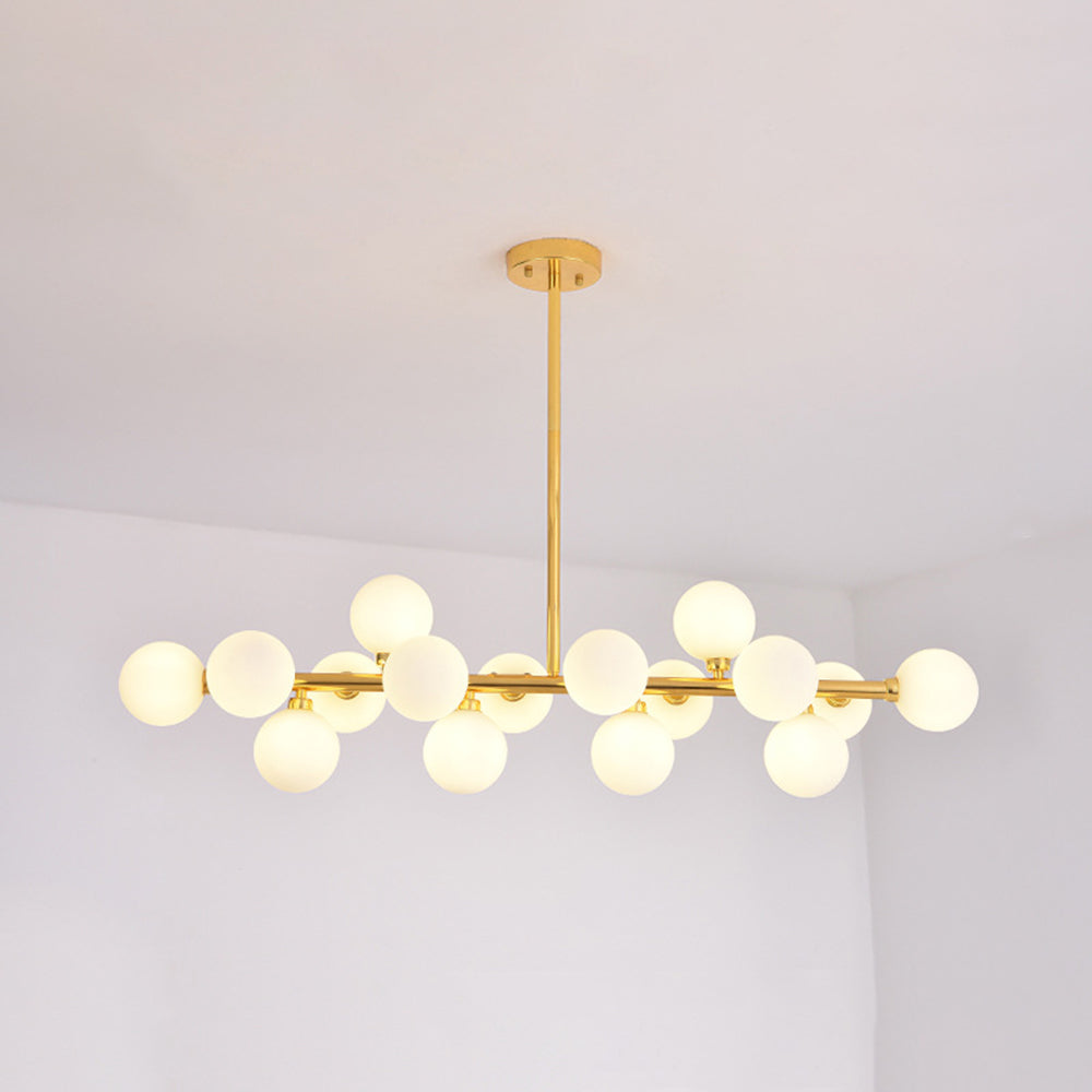 Valentina Bass Glass Bubble Golden Chandelier - Neutral Decor