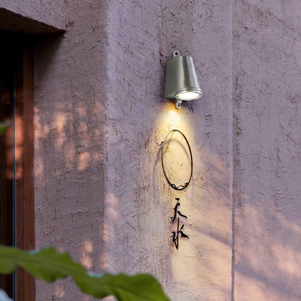 Ray Industrial Metal Bell Shaped Indoor Wall Lamp, Black/Grey/Coppery/Aluminum - Neutral Decor