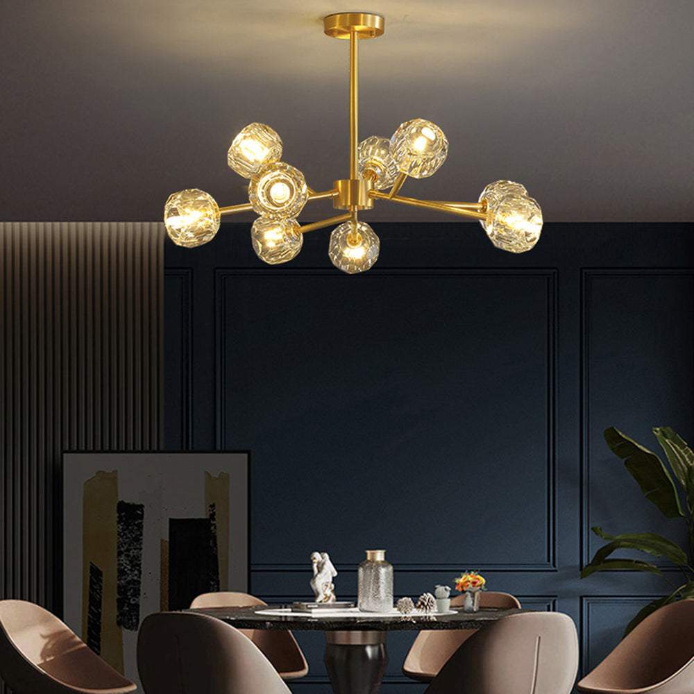 Valentina Modern Blown Metal Pendant Light, Gold - Neutral Decor