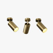 Aria Moderno Gold Cylinder Spotlight Background Flush Mount Ceiling Light, Metal - Neutral Decor