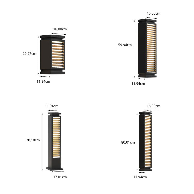 Zaary Sleek Modern Steel Outdoor Pathway Lights