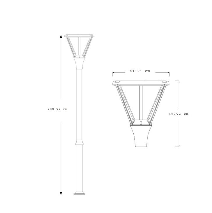 Hartley Minimalist LED Modern Outdoor Post Light