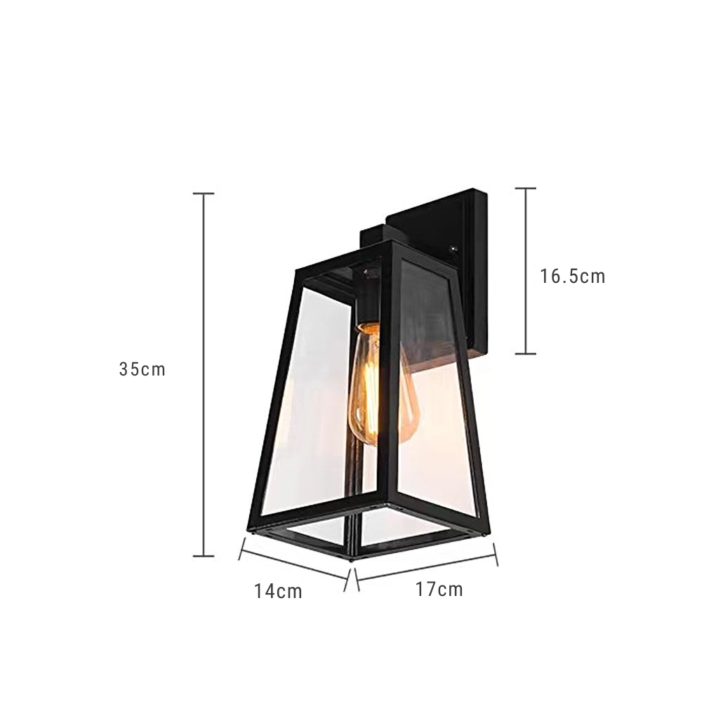 Seher Vintage Industrial Style Glass Outdoor Wall Lights