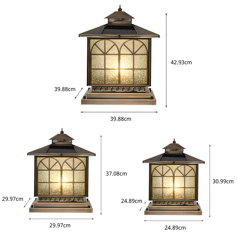 Octavia Classical LED Bronze Solar Outdoor Post Caps Lights