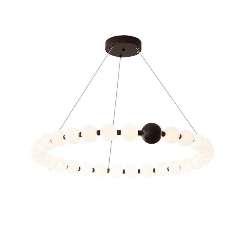 June Bead Ring Chandelier-Neutral Decor