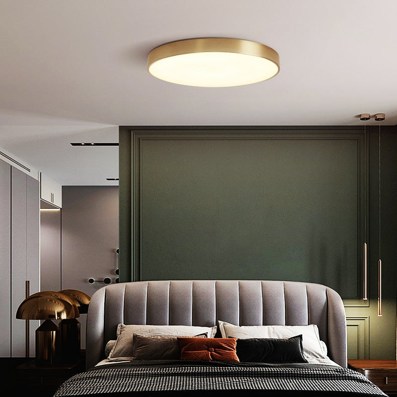 Arisha Nordic LED Gold Round Ceiling Light, Metal & Acrylic - Neutral Decor