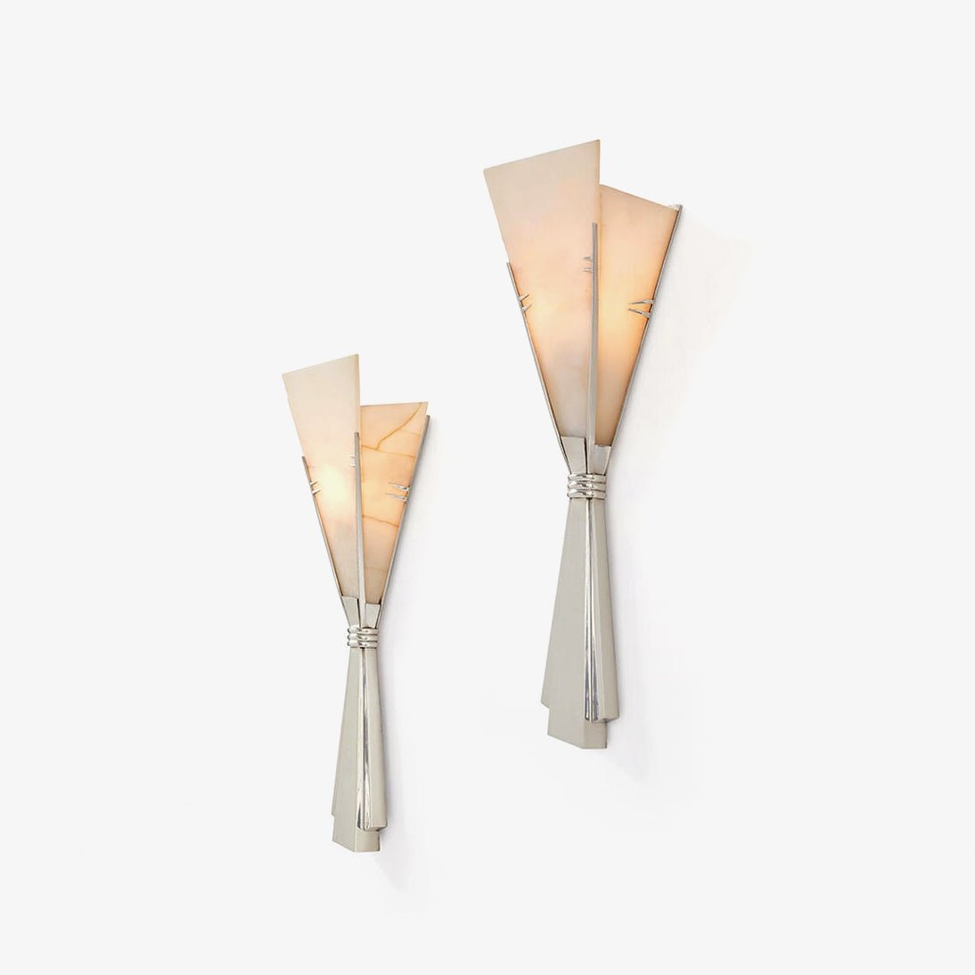 Aura Alabaster Fan Wall Sconce-Neutral Decor