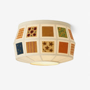 Patchwork Quilt Ceiling Light-Neutral Decor