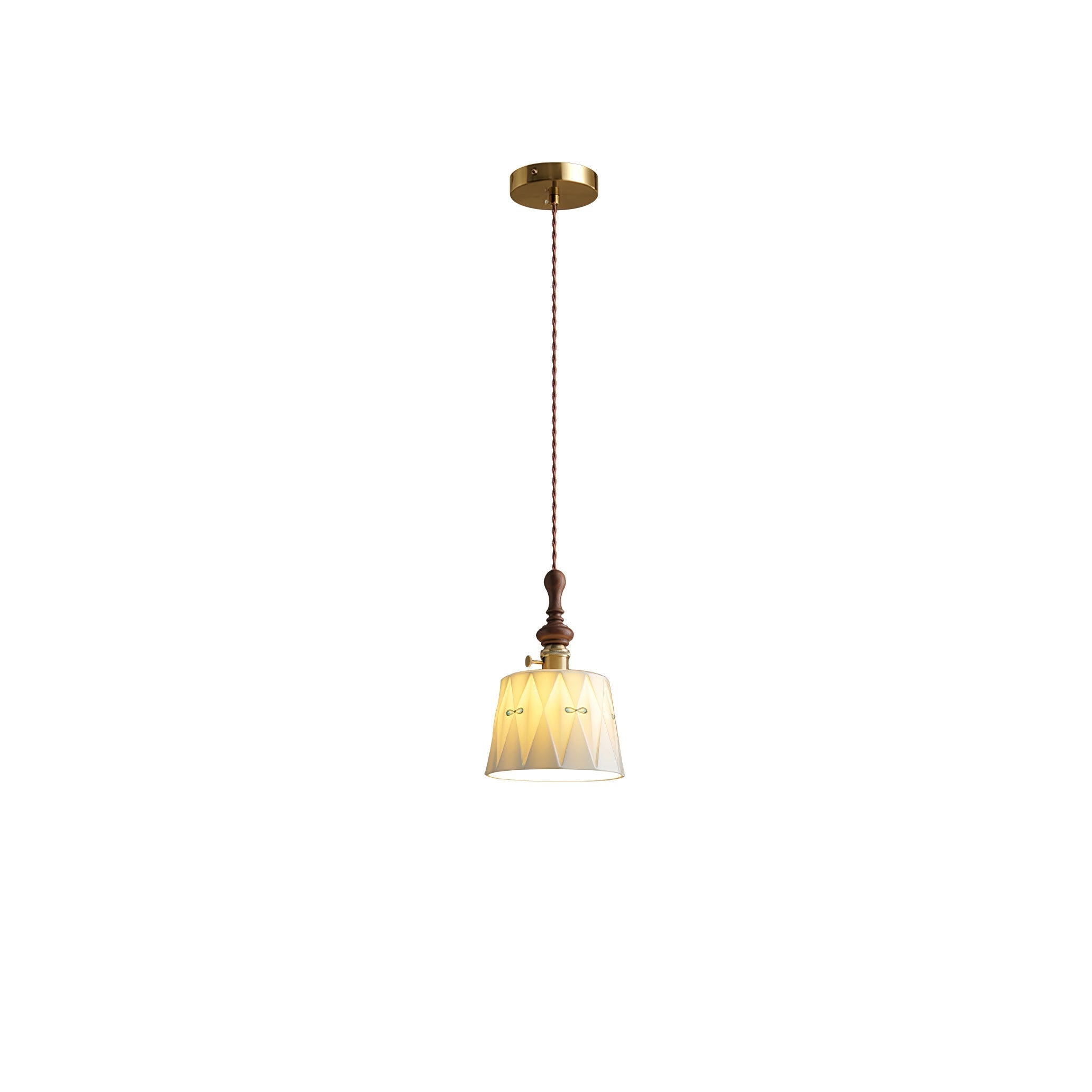Ceraeyre Vintage Ceramic Pendant Light-Neutral Decor