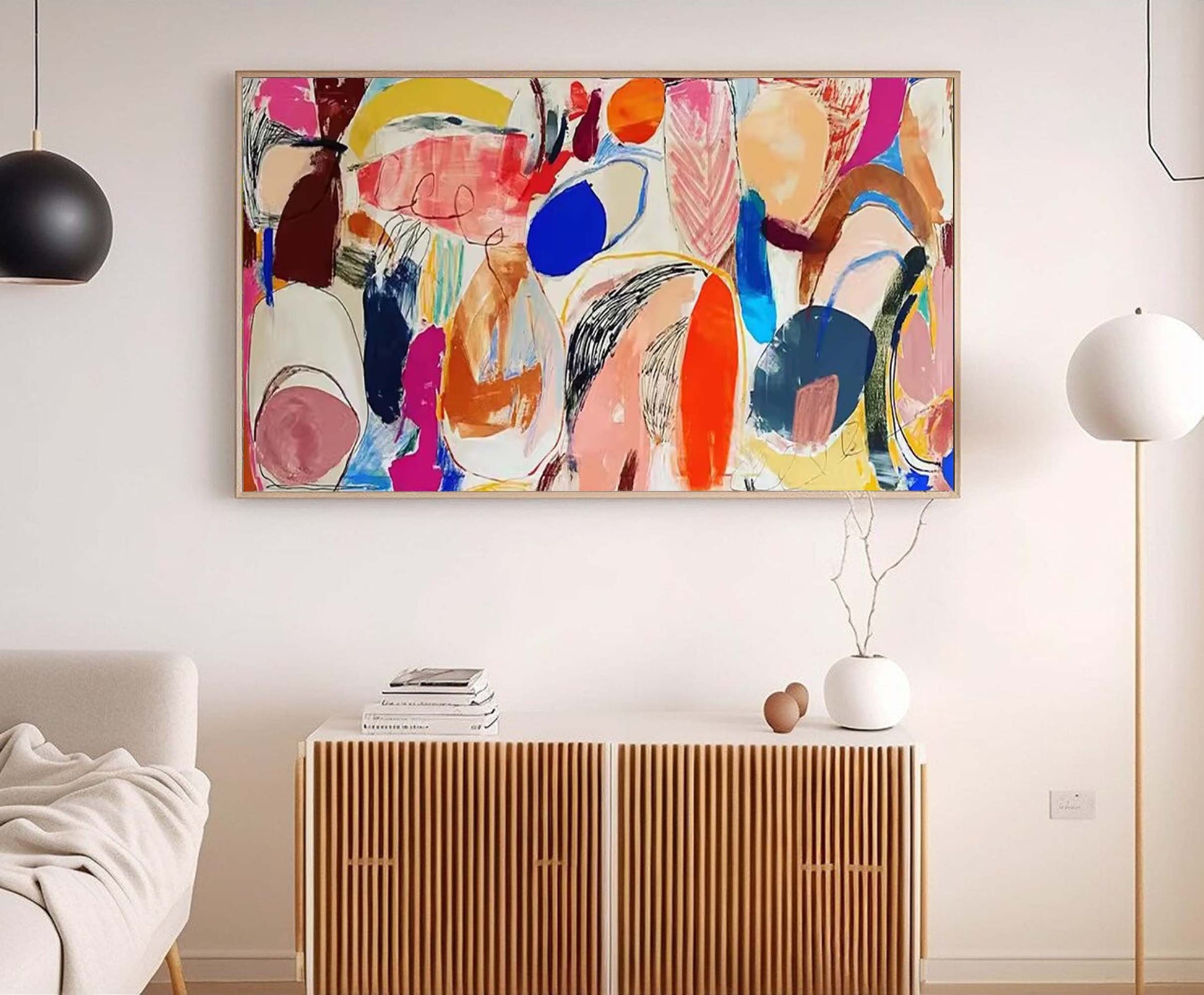 Abstract Canvas Art AB062 - Neutralighting