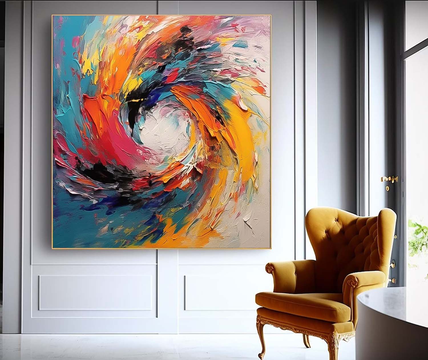 Abstract Canvas Art AB567 - Neutralighting