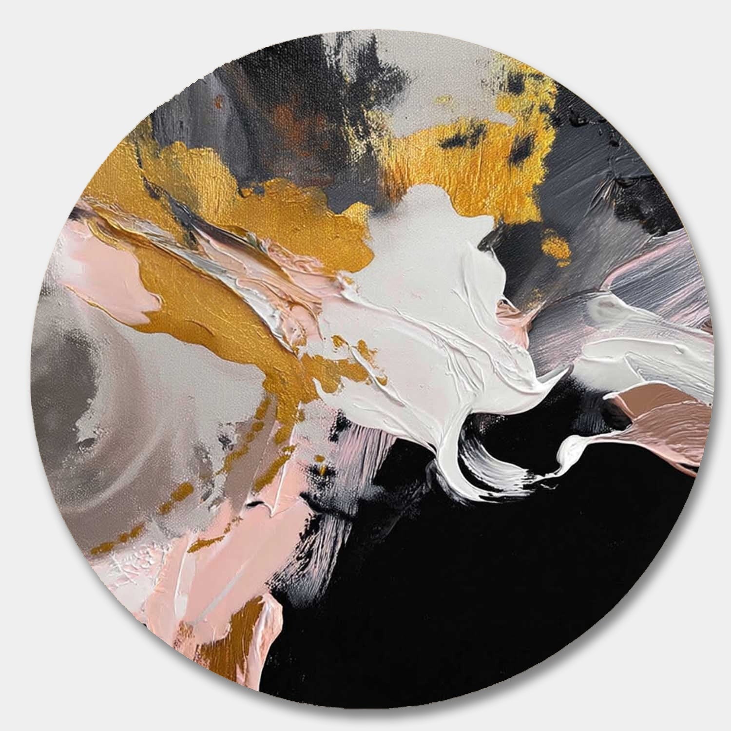 Wall Art Bold Abstract Swirls Gold - Neutralighting