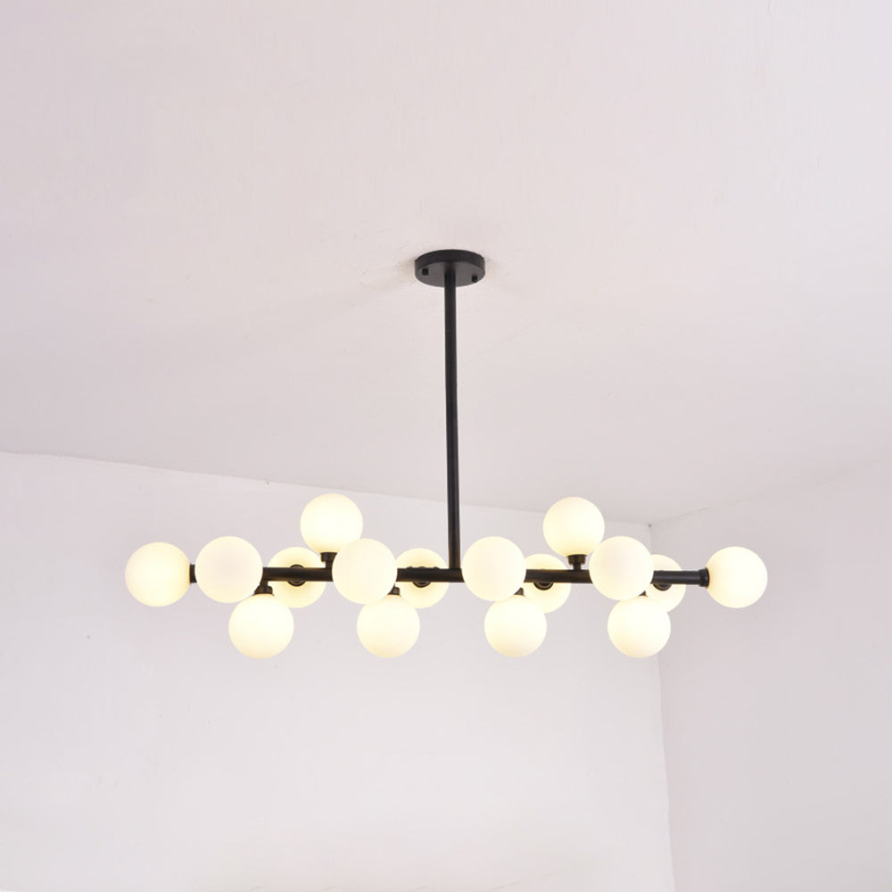 Valentina Bass Glass Bubble Golden Chandelier - Neutral Decor
