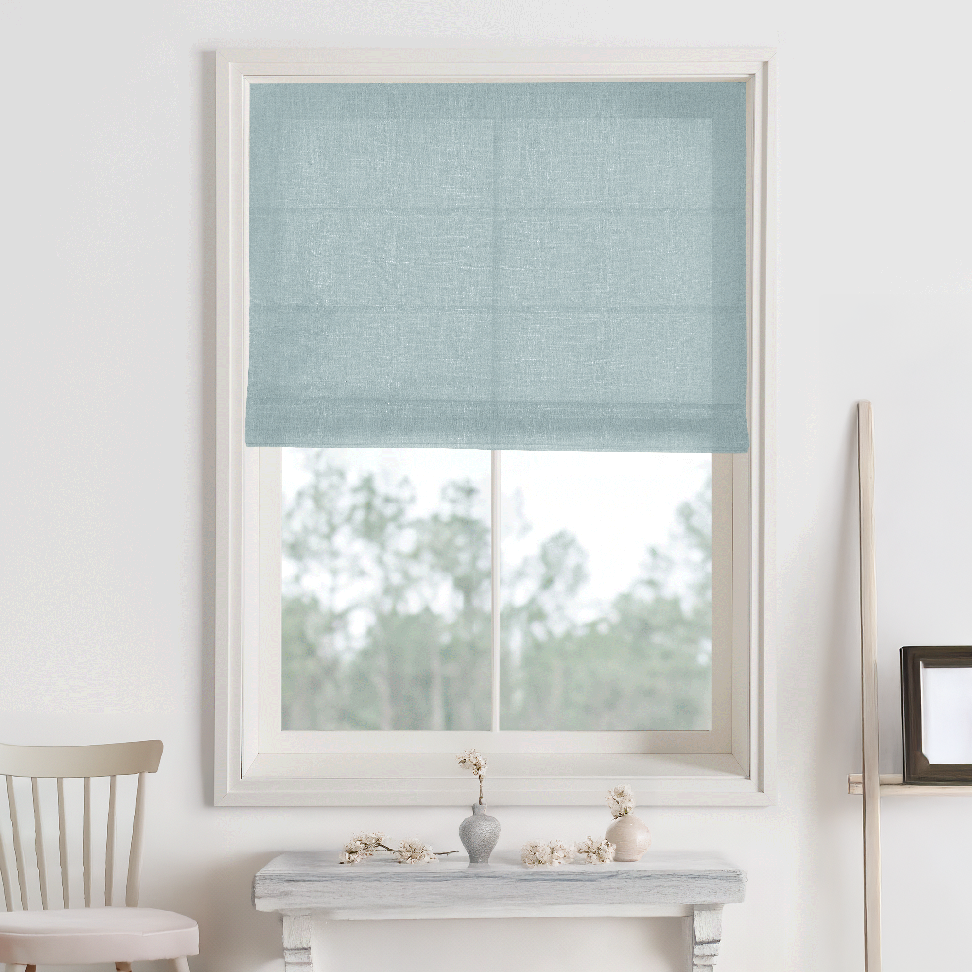 Bella Cotton Roman Shades & Blinds-Neutral Decor