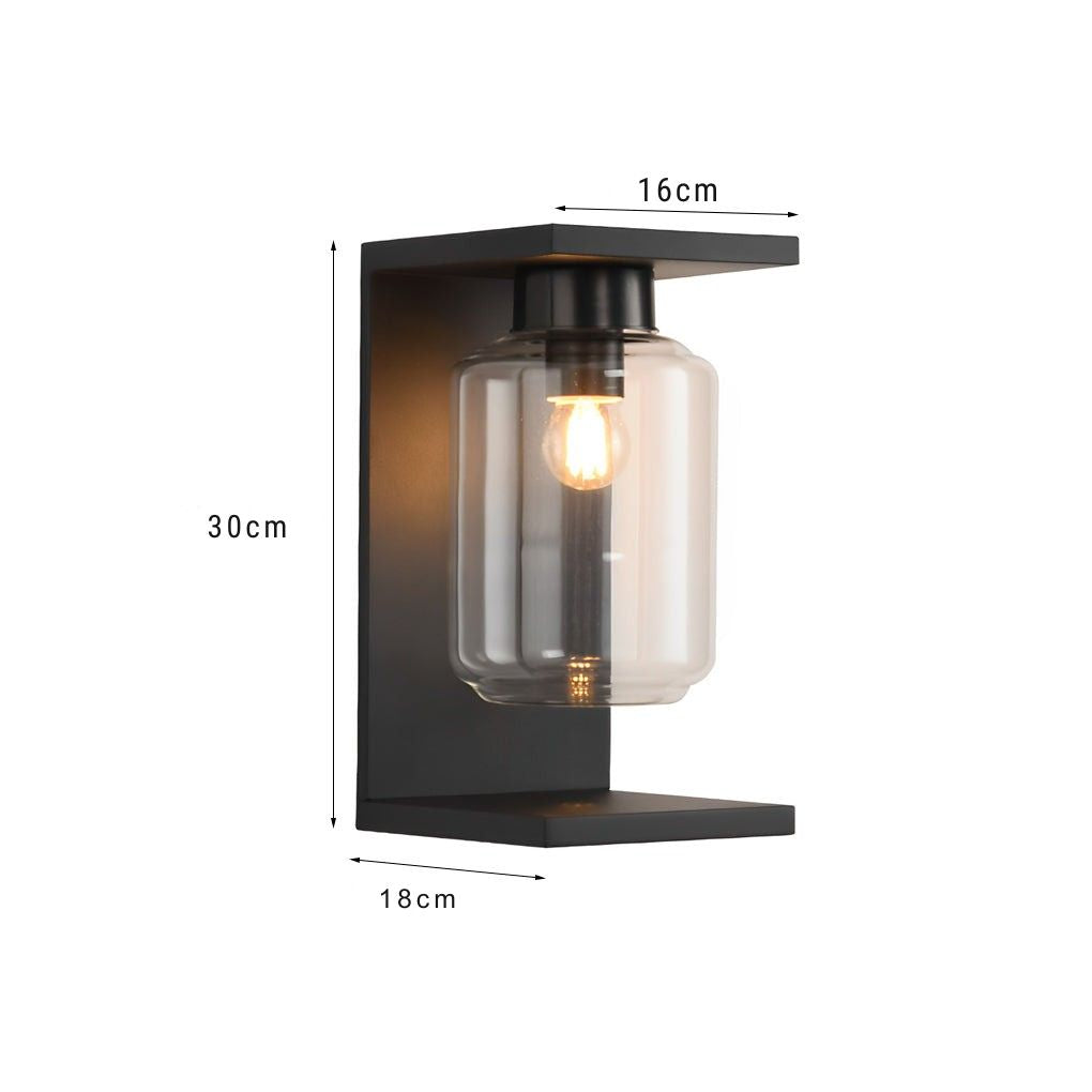 Serenay LED Modern Solar Glass Outdoor Wall Lights