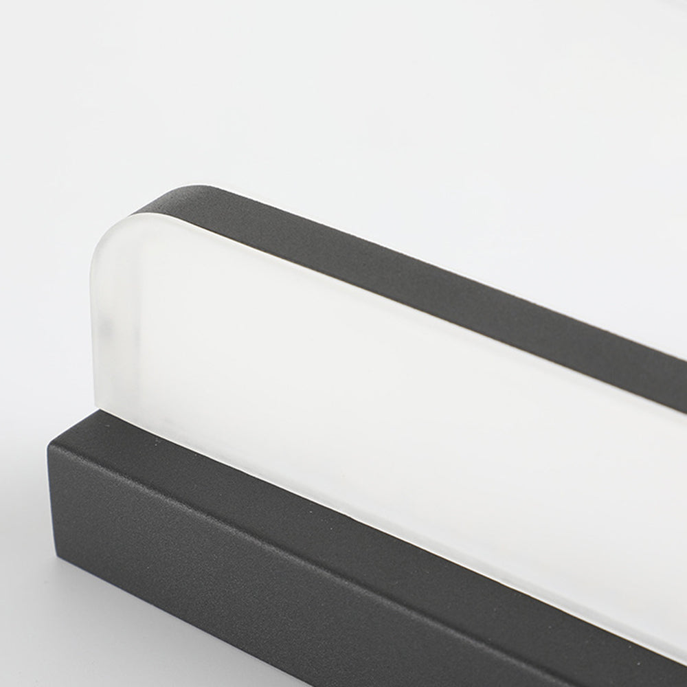 Arisha Wall Lamp Rectangular Modern, Acrylic Mirror, Black/White/Chrome/Gold, Bathroom - Neutral Decor