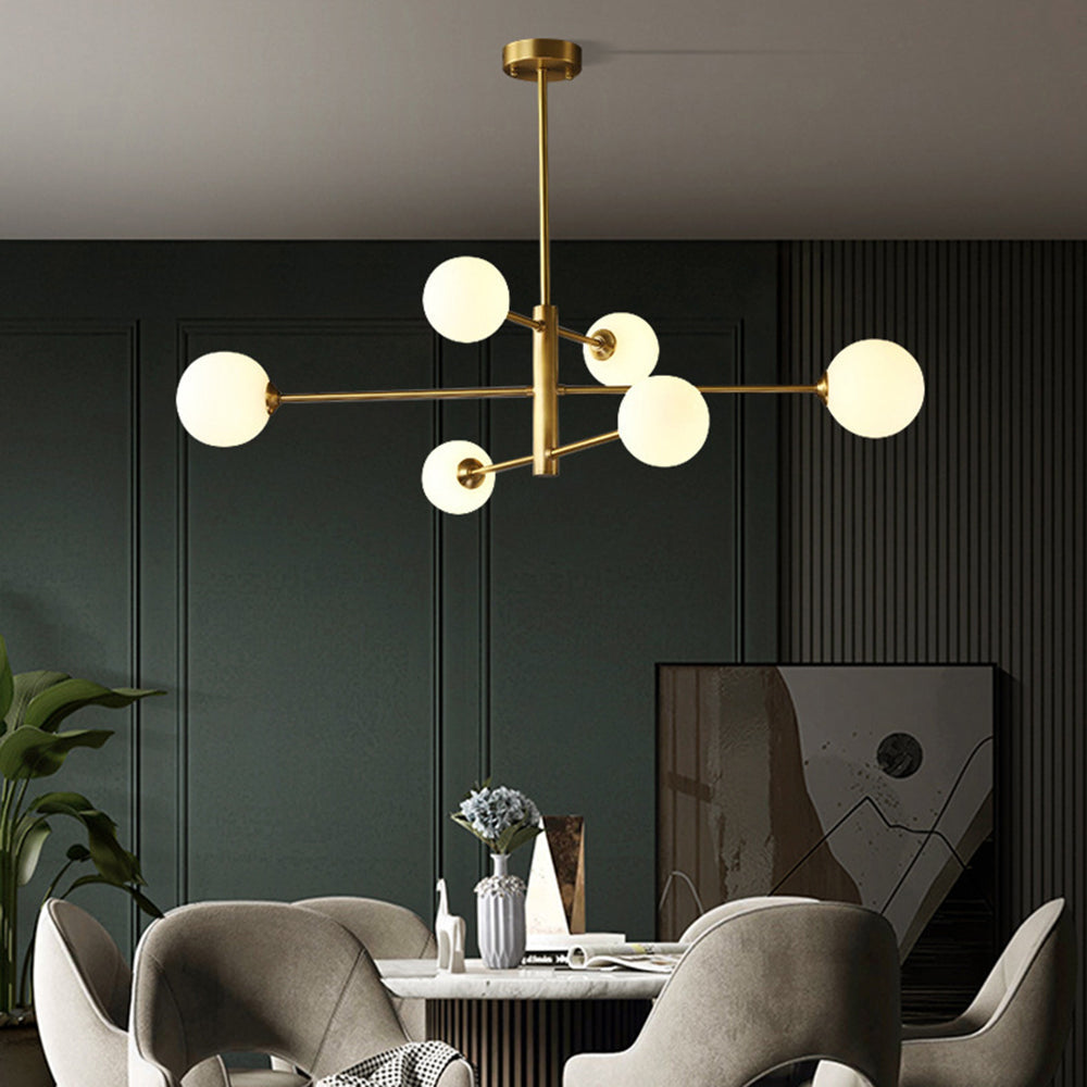 Valentina Modern Glass Shade Pendant Light, Copper/Black - Neutral Decor