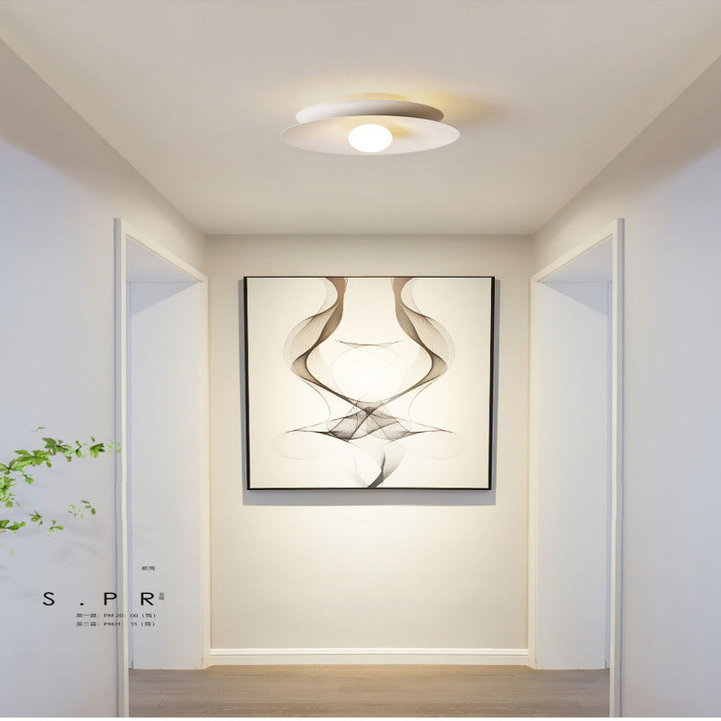 Arisha Modern Flush Mount Ceiling Light White Red Black Metal Balcony - Neutral Decor