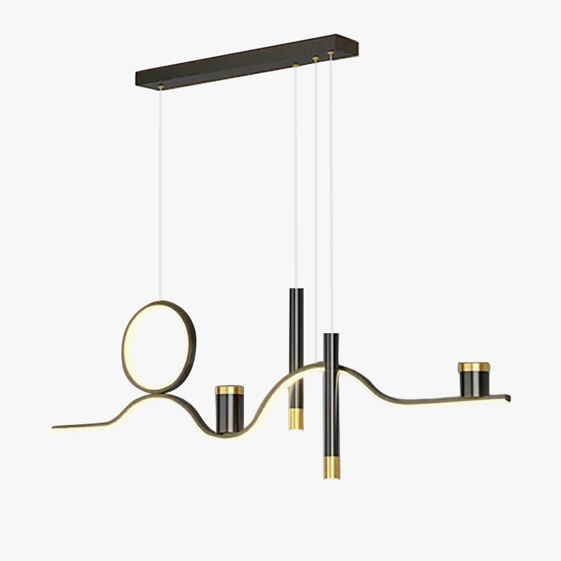 Arisha Modern Metal Linear Starry Night Pendant Light, Black - Neutral Decor