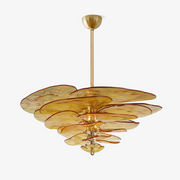 Crivs Chandelier Gold Murano Glass Petal Luxury-Neutral Decor