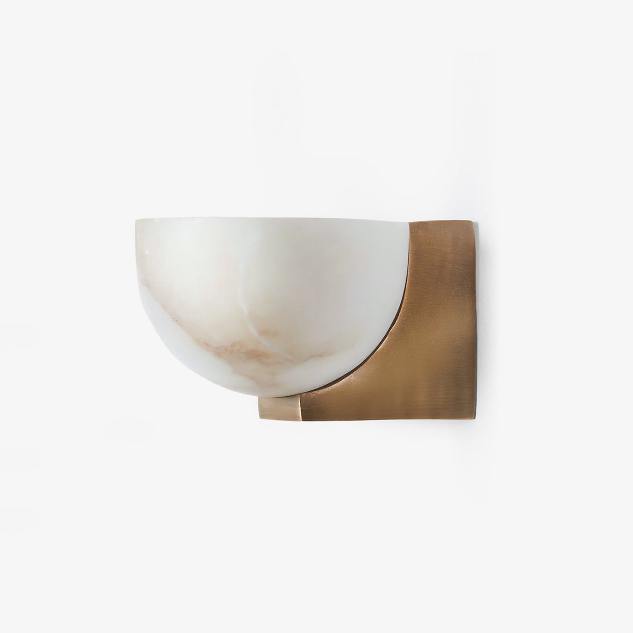Corvina Bowl Alabaster Wall Light-Neutral Decor