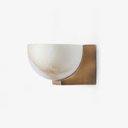 Corvina Bowl Alabaster Wall Light-Neutral Decor