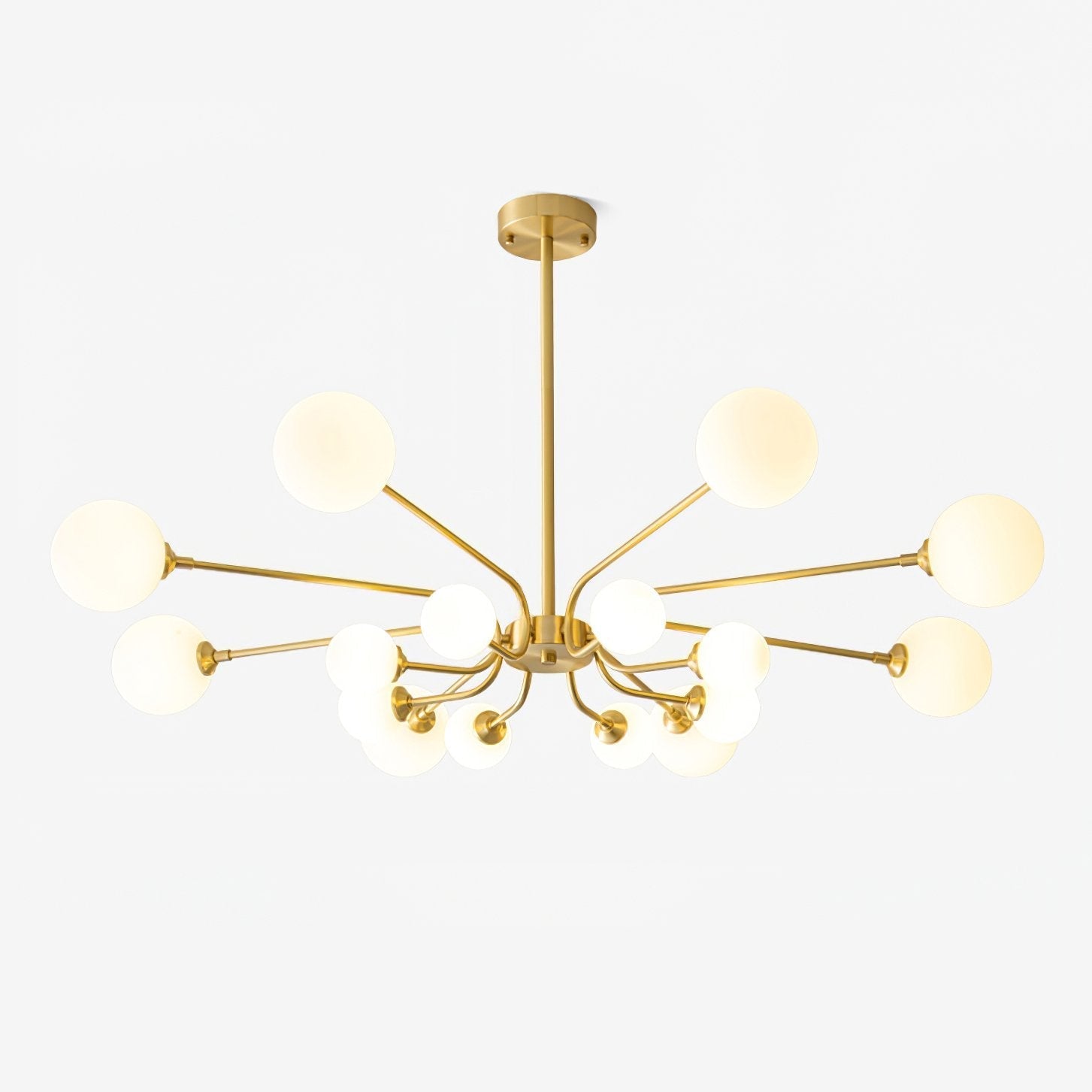 Wace Chandelier Globe Arm Modern-Neutral Decor