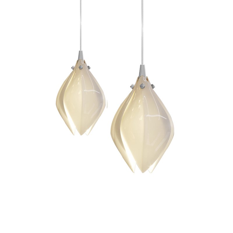 Lustra Pendant Lamp White Floral Ceramic-Neutral Decor