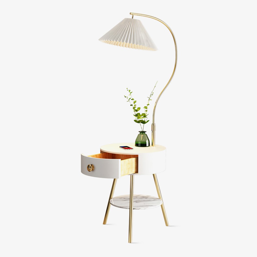 Yase Wood Marble Floor Light-Neutral Decor