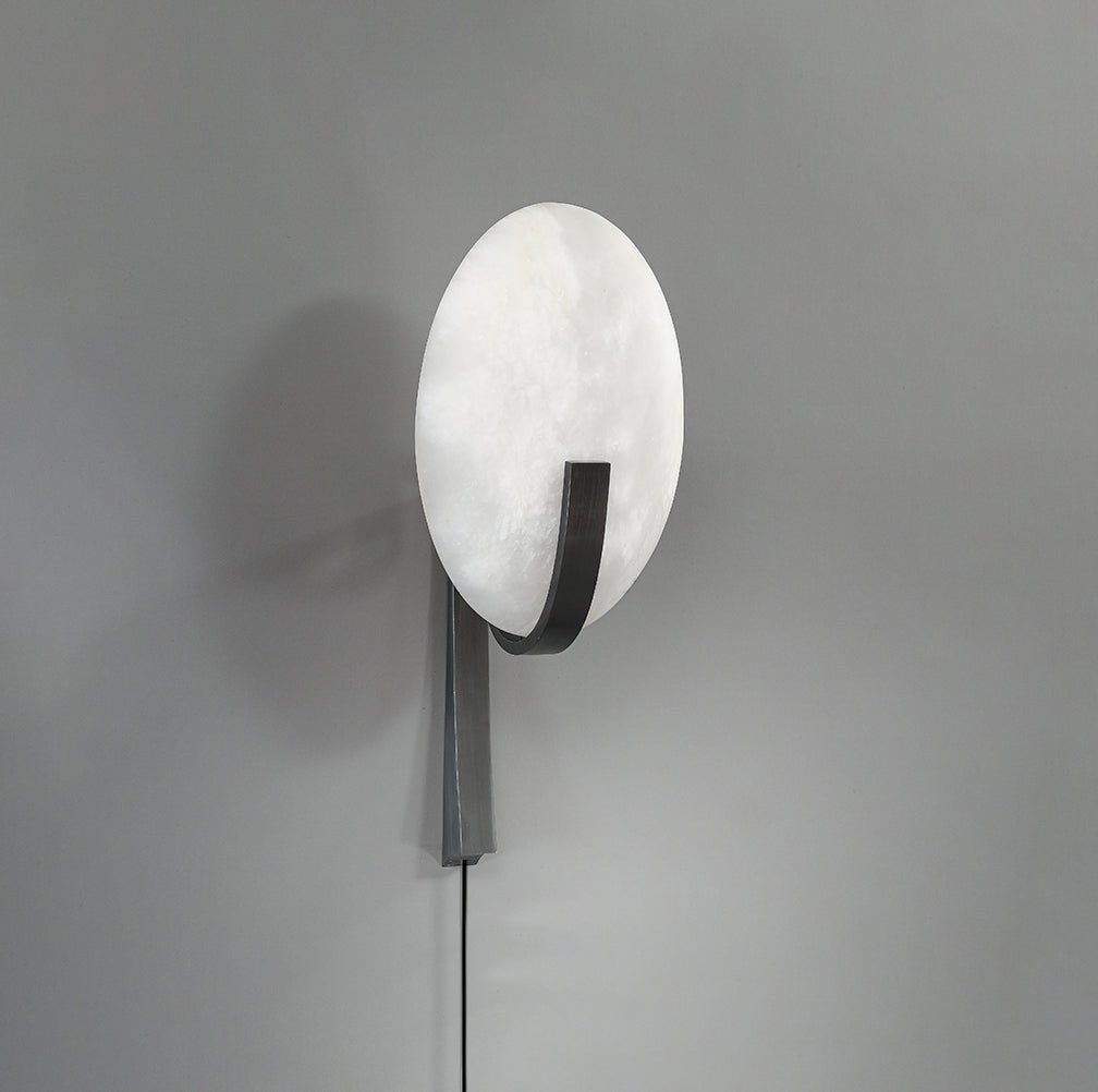 Avey Minimalist Alabaster Wall Lamp-Neutral Decor