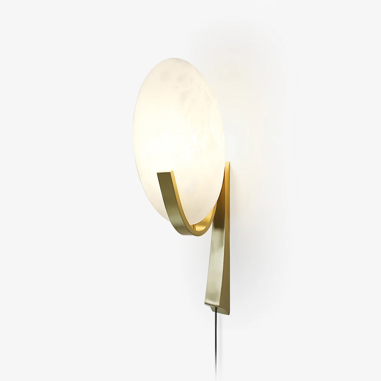 Avey Minimalist Alabaster Wall Lamp-Neutral Decor