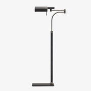 Bane Black Leather Floor Lamp-Neutral Decor