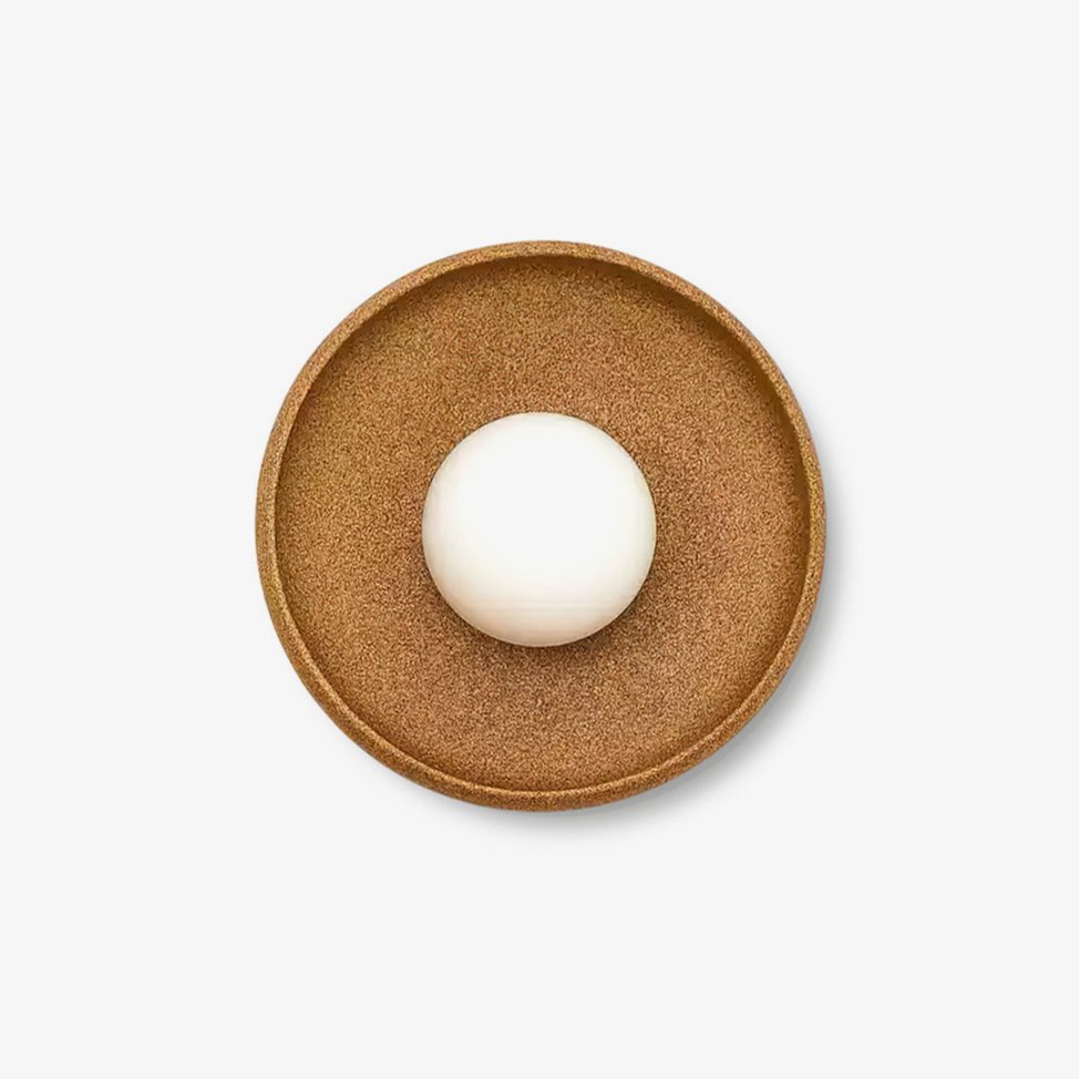 Civarir Modern Minimalist Round Glass Ceramic Wall Light-Neutral Decor