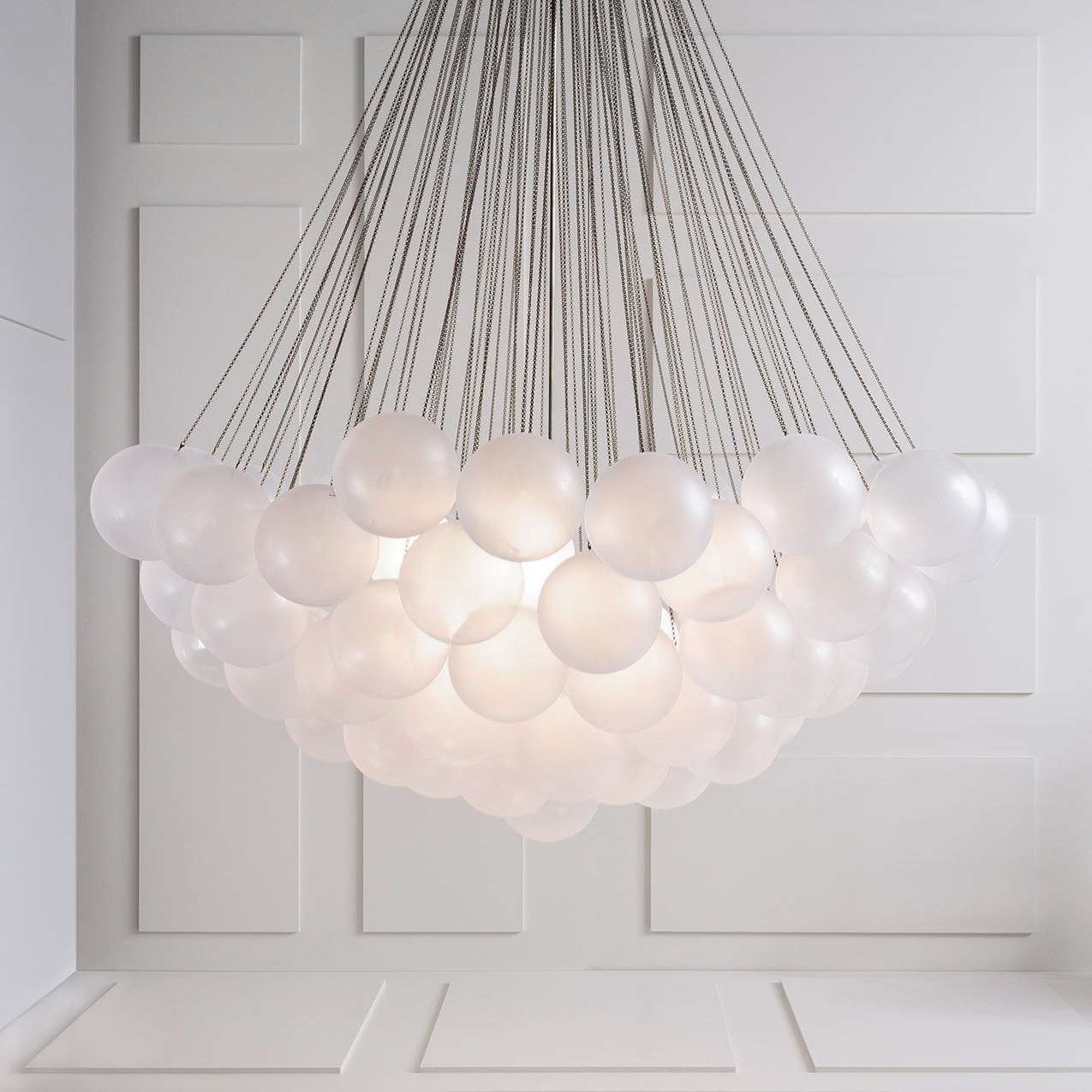 Lustra Chandelier Bubble Frosted Glass-Neutral Decor