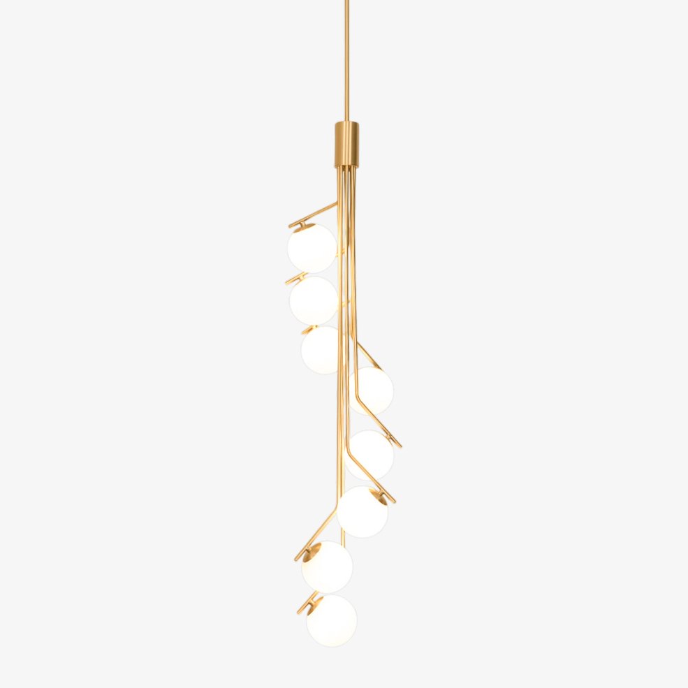Arox Chandelier Gold Branch Globe LED-Neutral Decor
