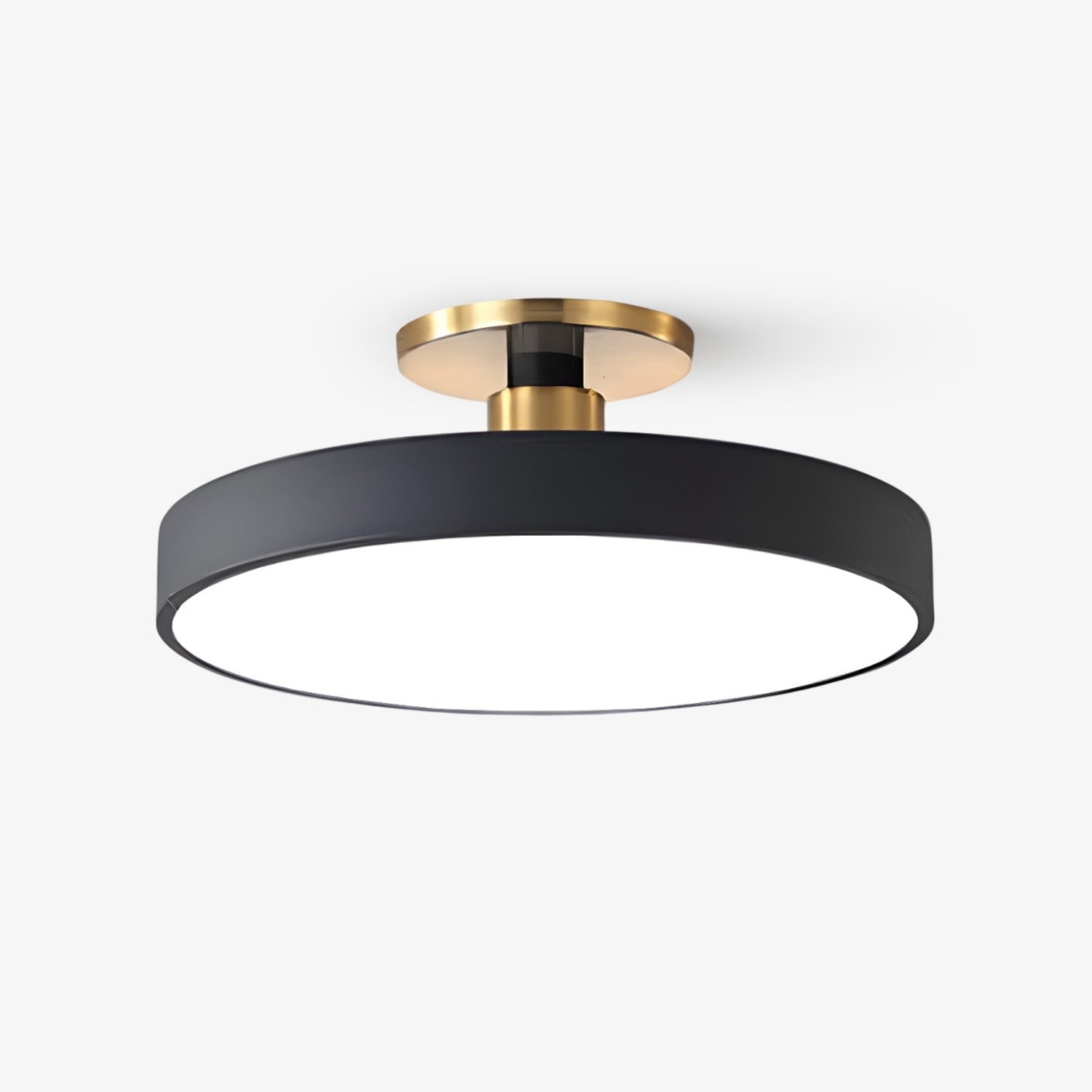Solara Ceiling Lamp Flush Mount Black and Gold Modern-Neutral Decor